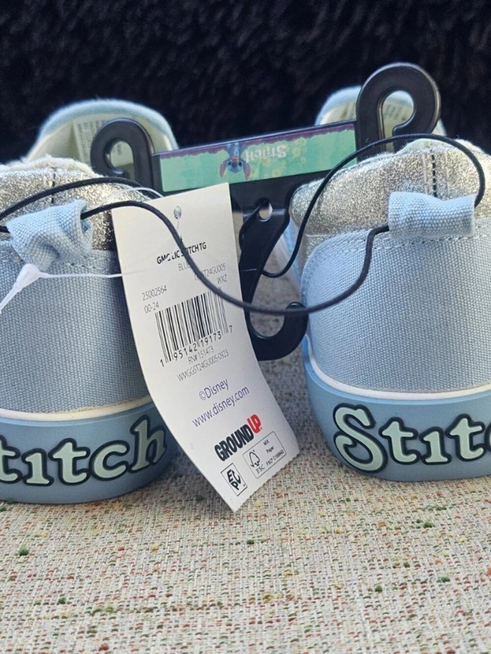 Disney Stitch Girl Shoes Loafer Slip On Blue Size 4US 36 EU NWT - Picture 7 of 8